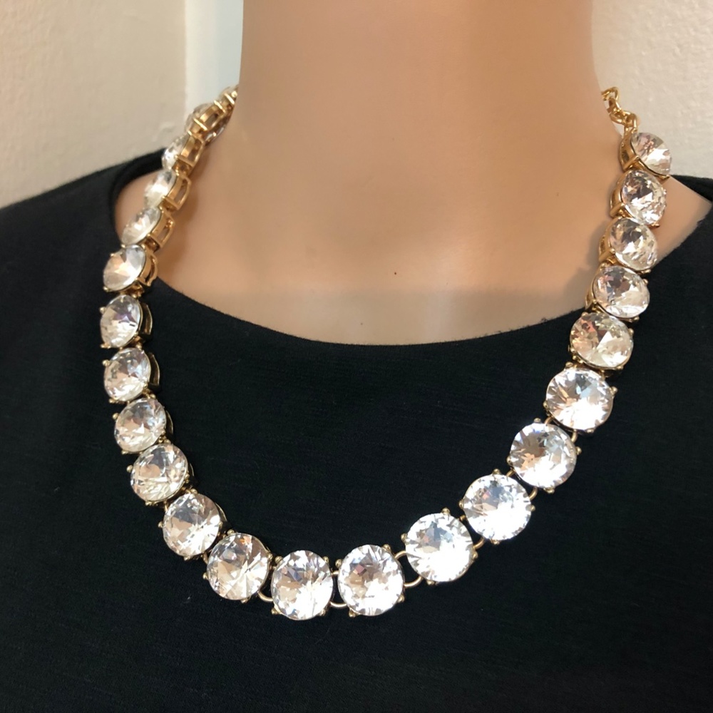 Classic Bling Stone Necklace - Gold-tone